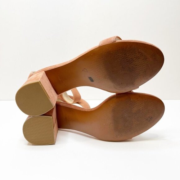 Cole Haan Clarette mauve Pink Neutral Suede Block heel Sandals Size 8 - Picture 9 of 11